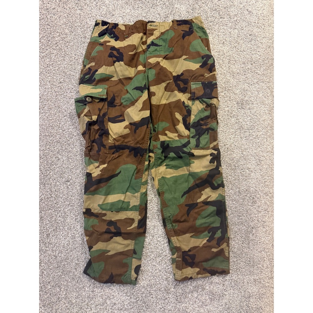Propper Cargo Pant Men Medium Short Green Woodland Camo Combat Trousers Ripstop*